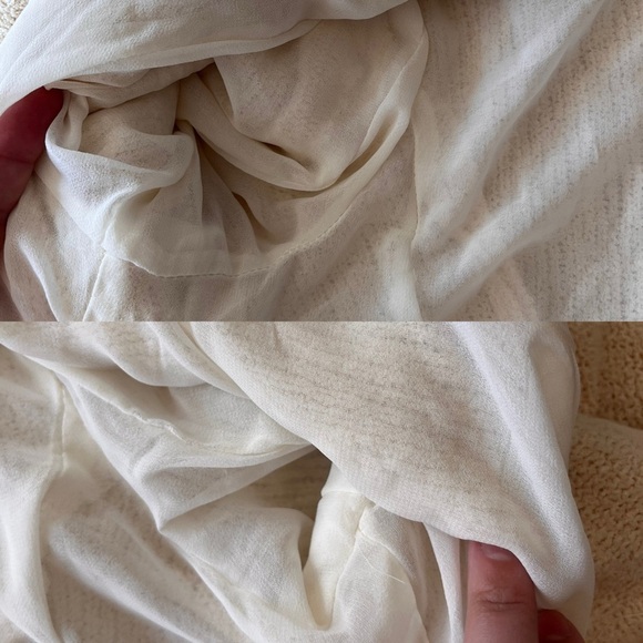 ZARA Woman Cream Peplum Zip Jacket with Gold Hardware L - Picture 10 of 12